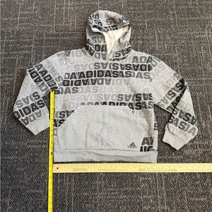 Adidas Hooded Sweatshirt Youth XL 18/20 Black/White